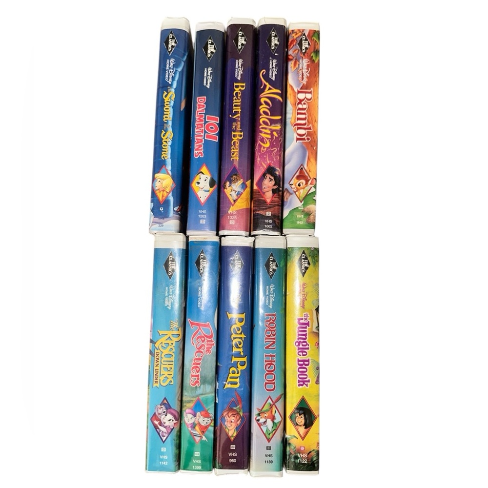 Walt Disney Black Diamond Vhs Set Rare Collectible
